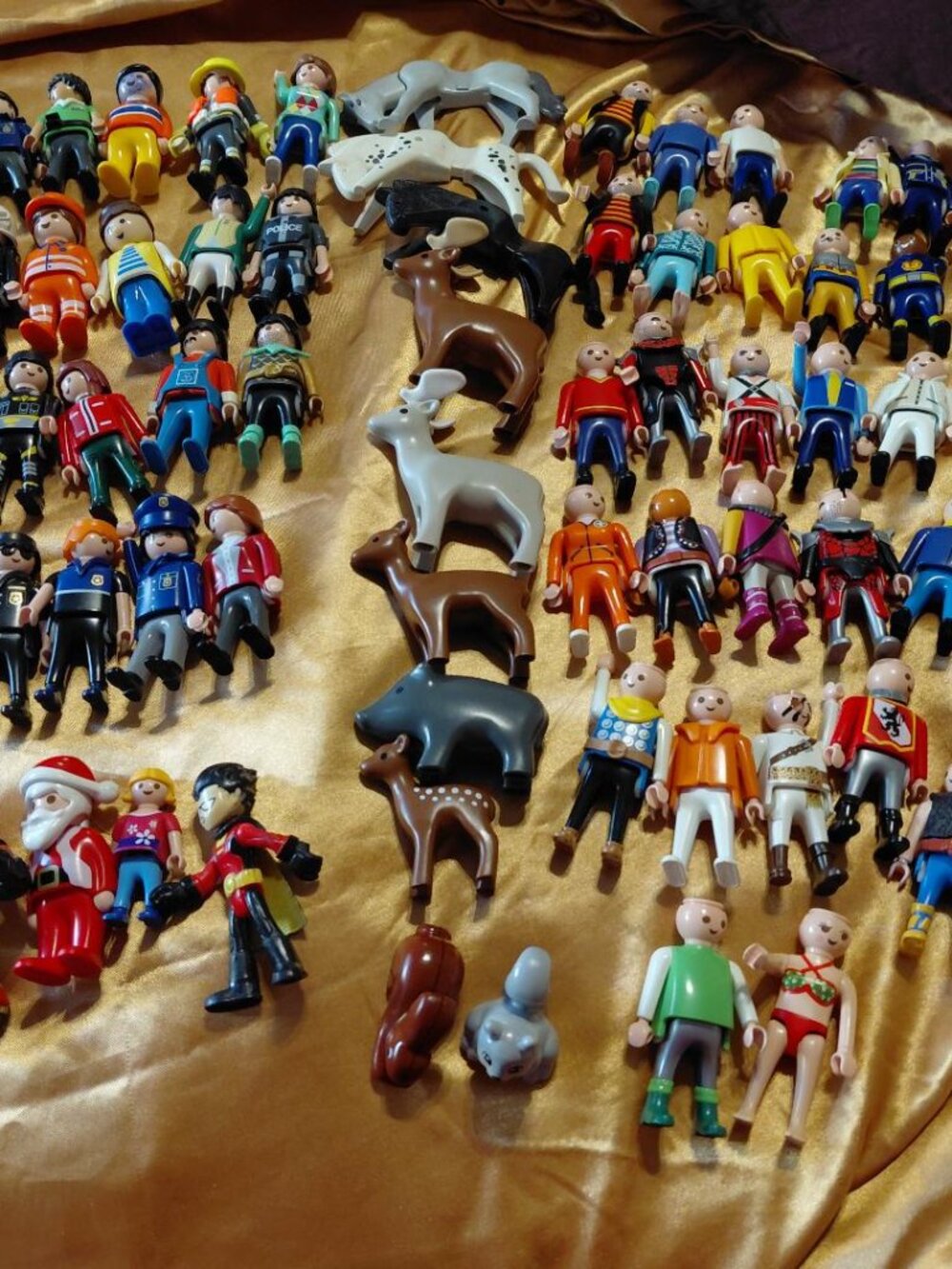 Large Lot of Vintage Playmobile Geobra Figurines and Animals